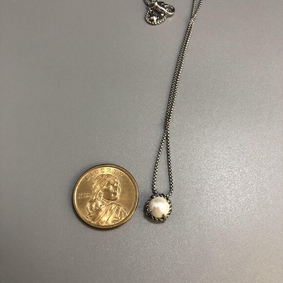 Petite Chatelaine® Necklace in 925 Sterling Silver with Pearl - Picture 3 of 7